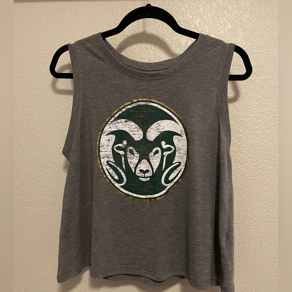CSU Sleeveless Women's Tee Shirt Grey Size Medium (8/10) - Picture 1 of 7